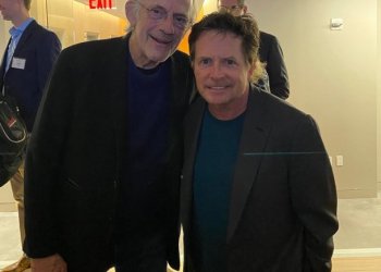 Volver al futuro: Se  reencontraron Christopher Lloyd y Michael Fox