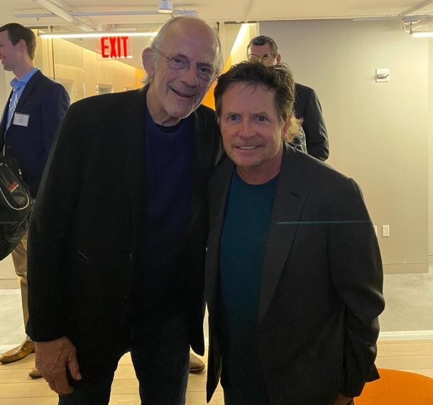 Volver al futuro: Se  reencontraron Christopher Lloyd y Michael Fox