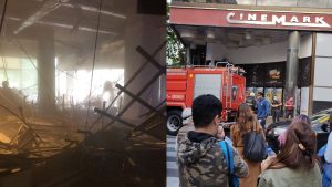 Se derrumbó una parte del Cinemark de Palermo