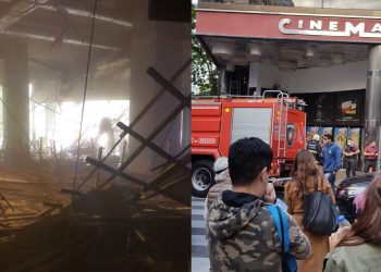 Se derrumbó una parte del Cinemark de Palermo