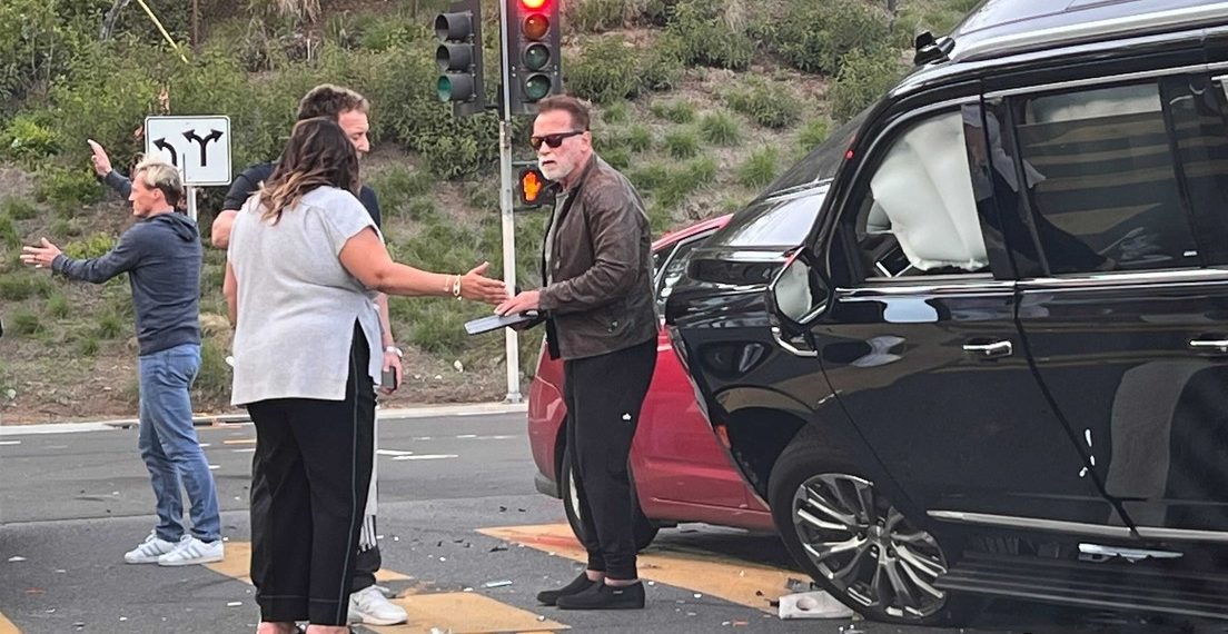 ¡Como Terminator! Arnold Schwarzenegger protagonizó un accidente en Los Ángeles