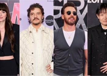Dakota Johnson, Pedro Pascal y Chris Evans en la nueva película de Celine Song