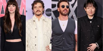 Dakota Johnson, Pedro Pascal y Chris Evans en la nueva película de Celine Song