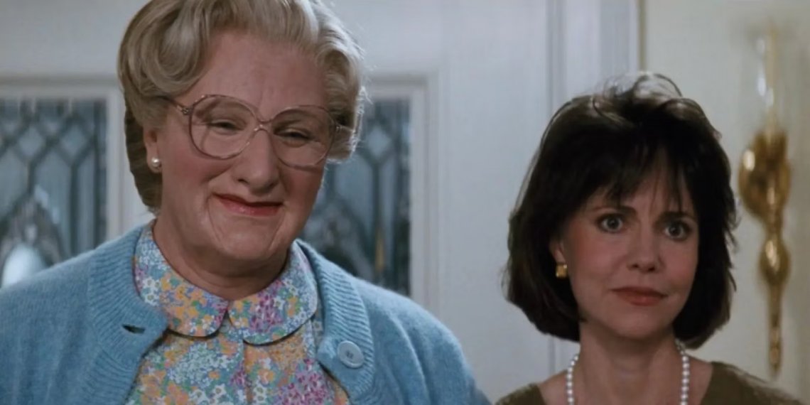 Revelan una emocionante historia entre Robin Williams y Sally Field en Mrs. Doubtfire
