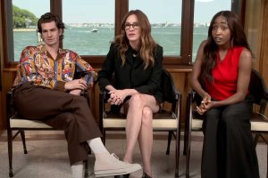 La tensa entrevista a Julia Roberts, Andrew Garfield y Ayo Edebiri que se volvió viral y la reacción de la periodista tras la polémica