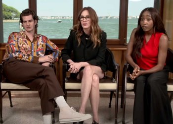 La tensa entrevista a Julia Roberts, Andrew Garfield y Ayo Edebiri que se volvió viral y la reacción de la periodista tras la polémica